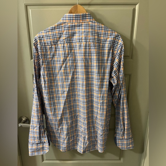 Bugatchi Plaid Shirt - Blue and Orange - Picture 8 of 8